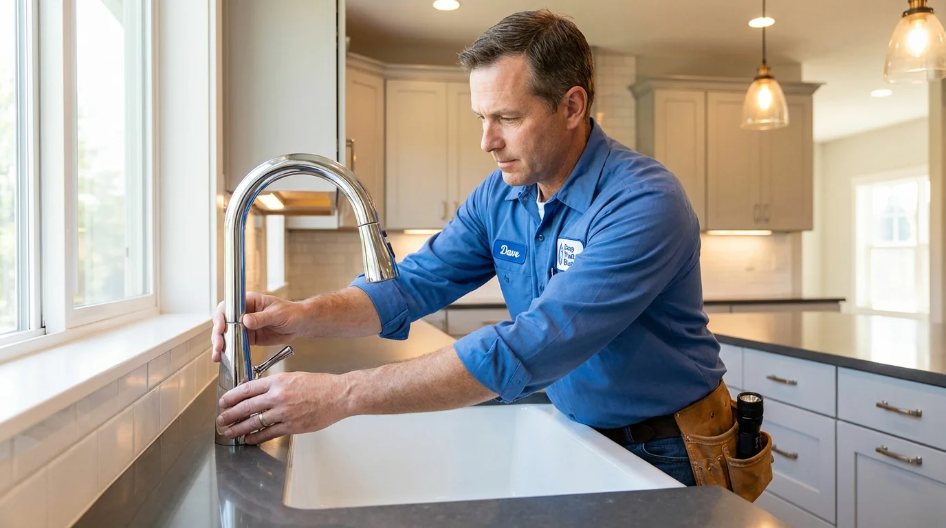 Kitchen faucet installation by Johns Plumbing LLC in Philomath